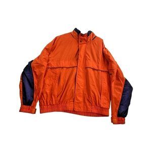 Eddie Bauer Hooded Jacket Orange Blue Men’s Extra Large XL
